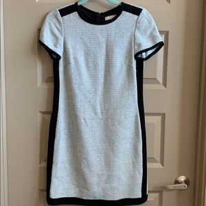 Short sleeve knit pattered work dress